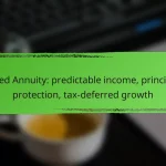 Fixed Annuity: predictable income, principal protection, tax-deferred growth