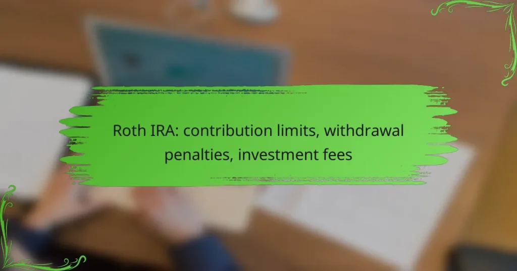 Roth IRA: contribution limits, withdrawal penalties, investment fees