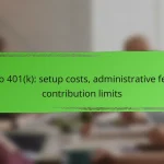 Solo 401(k): setup costs, administrative fees, contribution limits