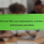 Traditional IRA: tax implications, market risk, withdrawal penalties