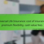 Universal Life Insurance: cost of insurance, premium flexibility, cash value fees