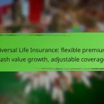 Universal Life Insurance: flexible premiums, cash value growth, adjustable coverage
