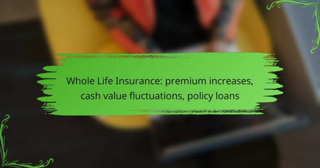 Whole Life Insurance: premium increases, cash value fluctuations, policy loans